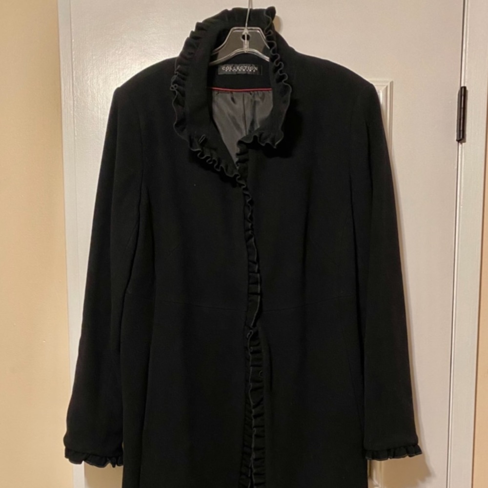 Bloomingdales Collection 59 Long Black Coat